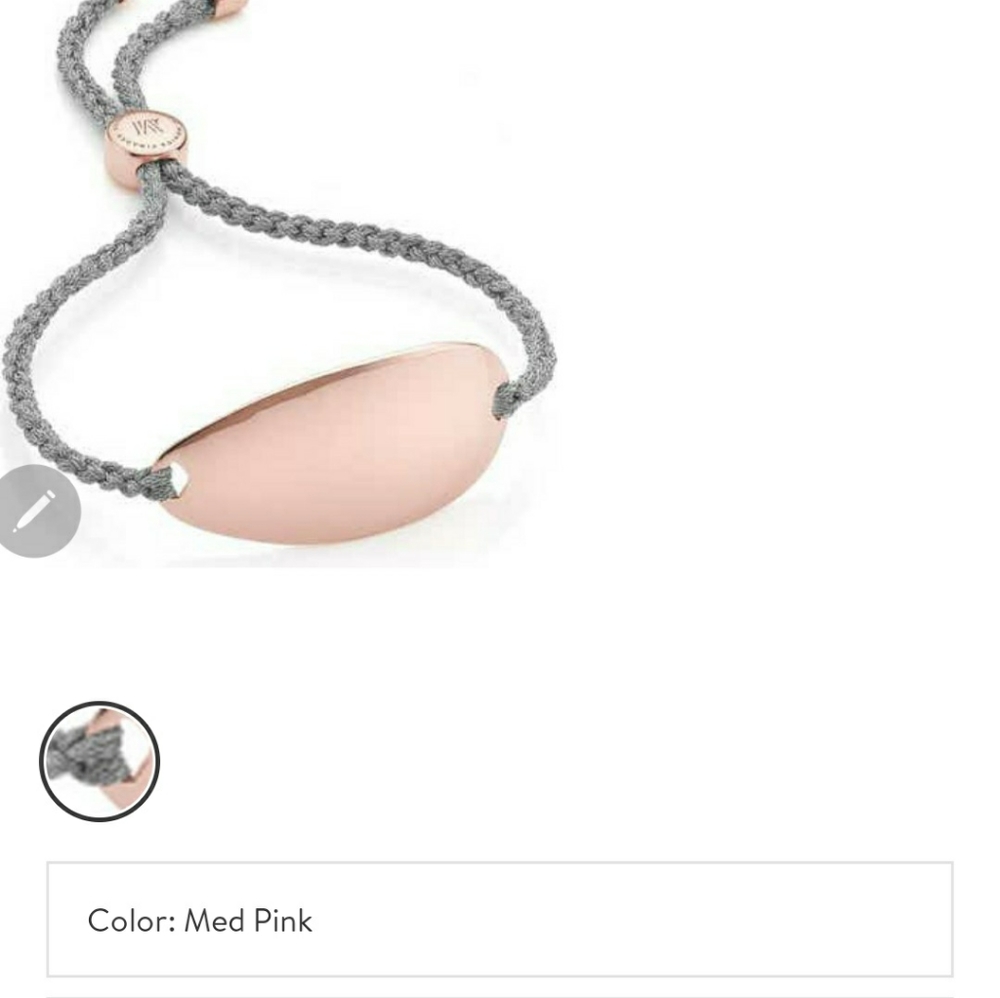 Like new Monica Vinader rose gold vermeil friendship bracelet